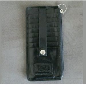 Carla Mancini Wrap Around Black‎ Coin Pouch ID Hold